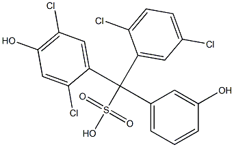 (2,5-Dichlorophenyl)(2,5-dichloro-4-hydroxyphenyl)(3-hydroxyphenyl)methanesulfonic acid Structure