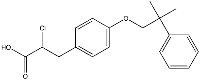 2-Chloro-3-[4-(2-methyl-2-phenylpropyloxy)phenyl]propanoic acid 구조식 이미지