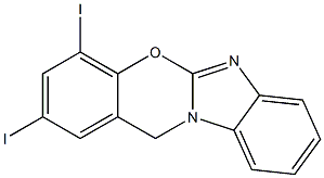 2,4-Diiodo-12H-benzimidazo[2,1-b][1,3]benzoxazine 구조식 이미지