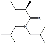 [R,(-)]-N,N-Diisobutyl-2-methylbutyramide Structure