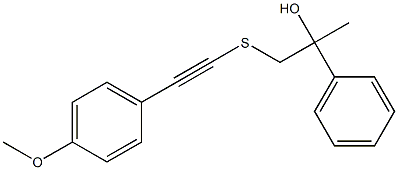 2-Phenyl-3-[[(4-methoxyphenyl)ethynyl]thio]propan-2-ol Structure