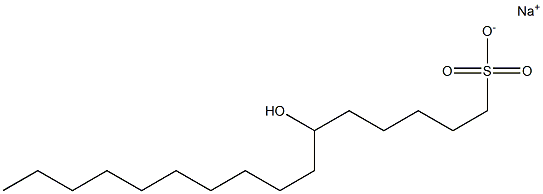 6-Hydroxyhexadecane-1-sulfonic acid sodium salt 구조식 이미지