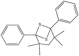 2,2,4,4-Tetramethyl-1,5-diphenyl-6,7-dithiabicyclo[3.1.1]heptane Structure