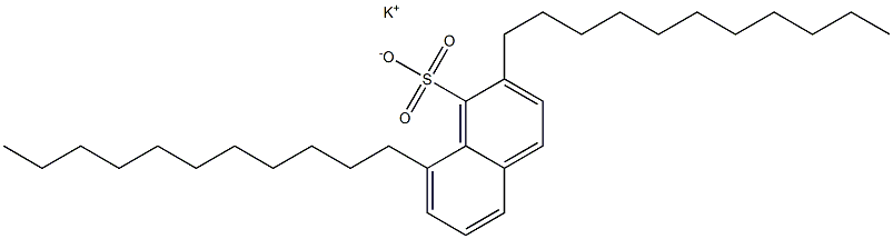 2,8-Diundecyl-1-naphthalenesulfonic acid potassium salt Structure