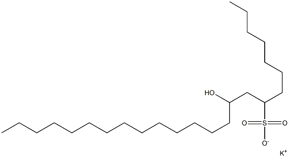 10-Hydroxytetracosane-8-sulfonic acid potassium salt 구조식 이미지
