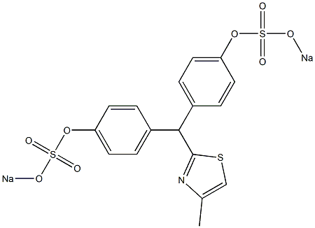 4-Methyl-2-[bis[4-[(sodiosulfo)oxy]phenyl]methyl]thiazole Structure