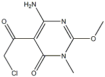 6-Amino-5-chloroacetyl-2-methoxy-3-methylpyrimidin-4(3H)-one 구조식 이미지