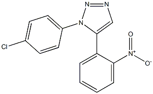 1-(4-Chlorophenyl)-5-(2-nitrophenyl)-1H-1,2,3-triazole 구조식 이미지