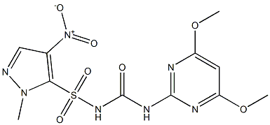 1-(4,6-Dimethoxy-2-pyrimidinyl)-3-(1-methyl-4-nitro-1H-pyrazol-5-ylsulfonyl)urea Structure