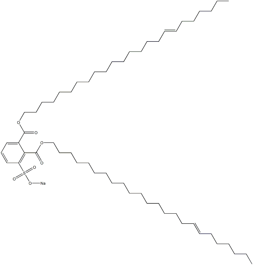 3-(Sodiosulfo)phthalic acid di(17-tetracosenyl) ester Structure