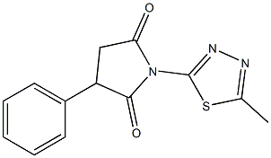 1-(5-Methyl-1,3,4-thiadiazol-2-yl)-3-phenylpyrrolidine-2,5-dione Structure