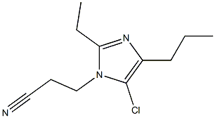 5-Chloro-1-(2-cyanoethyl)-2-ethyl-4-propyl-1H-imidazole 구조식 이미지