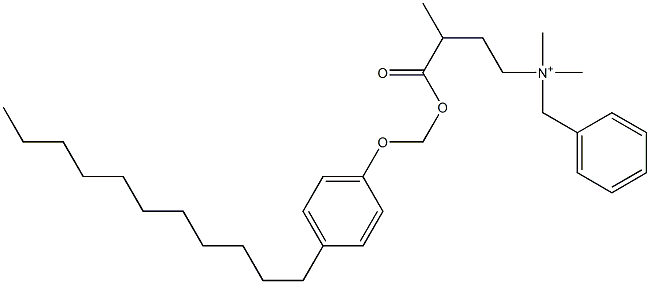 N,N-Dimethyl-N-benzyl-N-[3-[[(4-undecylphenyloxy)methyl]oxycarbonyl]butyl]aminium 구조식 이미지