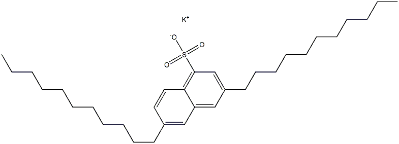 3,6-Diundecyl-1-naphthalenesulfonic acid potassium salt Structure