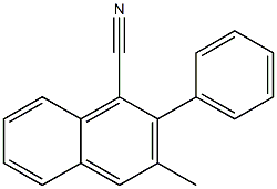 2-Phenyl-3-methylnaphthalene-1-carbonitrile 구조식 이미지