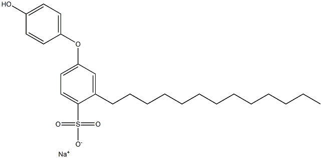 4'-Hydroxy-3-tridecyl[oxybisbenzene]-4-sulfonic acid sodium salt 구조식 이미지