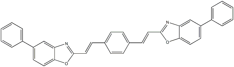 2,2'-[1,4-Phenylenebis[(E)-1,2-ethenediyl]]bis[5-phenylbenzoxazole] 구조식 이미지