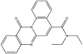 N,N-Diethyl-12-oxo-12H-quino[2,1-b]quinazoline-5-carboxamide Structure