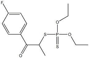 Dithiophosphoric acid O,O-diethyl S-[1-(4-fluorobenzoyl)ethyl] ester 구조식 이미지