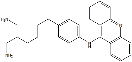 9-[4-(6-Amino-5-aminomethylhexyl)phenylamino]acridine Structure