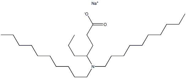 4-(Didecylamino)heptanoic acid sodium salt Structure