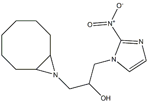 1-[(9-Azabicyclo[6.1.0]nonan-9-yl)methyl]-2-(2-nitro-1H-imidazol-1-yl)ethanol 구조식 이미지