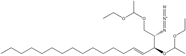 (2S,3S)-2-Azido-1,3-bis(1-ethoxyethoxy)-4-octadecene Structure