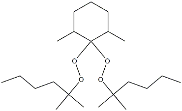 2,6-Dimethyl-1,1-bis(1,1-dimethylpentylperoxy)cyclohexane Structure