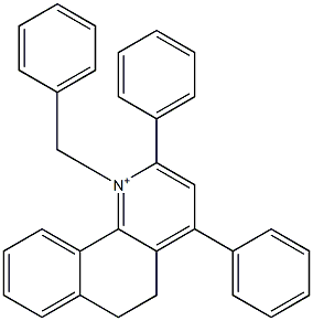 1-Benzyl-2,4-diphenyl-5,6-dihydrobenzo[h]quinolin-1-ium Structure