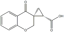 (2'S,3S)-4-Oxospiro[2H-1-benzopyran-3(4H),1'-cyclopropane]-2'-carboxylic acid Structure
