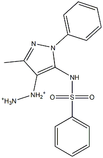 N-[1-Phenyl-3-methyl-4-diazonio-1H-pyrazol-5-yl]benzenesulfonamide 구조식 이미지