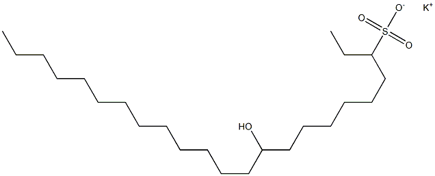 10-Hydroxytricosane-3-sulfonic acid potassium salt Structure