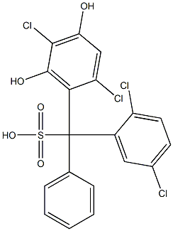 (2,5-Dichlorophenyl)(2,5-dichloro-4,6-dihydroxyphenyl)phenylmethanesulfonic acid Structure