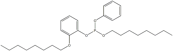 Phosphorous acid 2-(octyloxy)octyldiphenyl ester 구조식 이미지