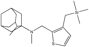 2-[Dimethyl(1-adamantyl)aminiomethyl]-3-(trimethylsilylmethyl)thiophene Structure