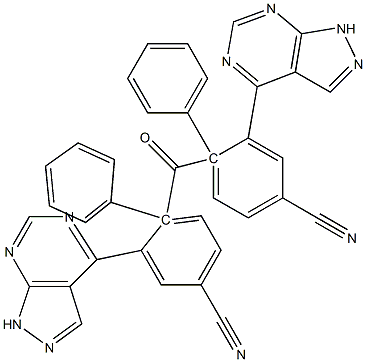 1-Phenyl-1H-pyrazolo[3,4-d]pyrimidin-4-yl(4-cyanophenyl) ketone 구조식 이미지