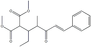 2-[(4E)-1-Ethyl-2-methyl-5-phenyl-3-oxo-4-pentenyl]propanedioic acid dimethyl ester Structure