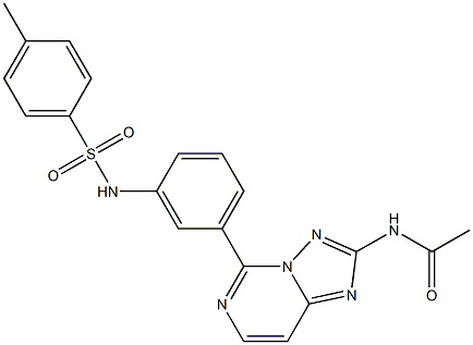 2-Acetylamino-5-[3-(4-methylphenylsulfonylamino)phenyl][1,2,4]triazolo[1,5-c]pyrimidine 구조식 이미지
