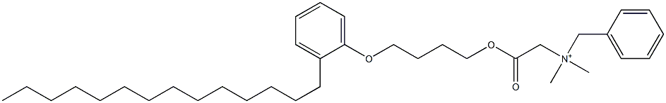 N,N-Dimethyl-N-benzyl-N-[[[4-(2-tetradecylphenyloxy)butyl]oxycarbonyl]methyl]aminium 구조식 이미지