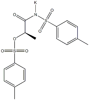 [2R,(+)]-N-Potassio-N-(p-tolylsulfonyl)-2-[(p-tolylsulfonyl)oxy]propionamide Structure