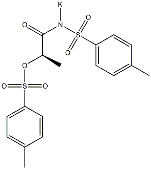 [2R,(+)]-N-Potassio-N-(p-tolylsulfonyl)-2-[(p-tolylsulfonyl)oxy]propionamide 구조식 이미지