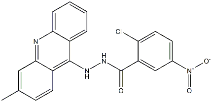 N'-(3-Methylacridin-9-yl)-2-chloro-5-nitrobenzhydrazide 구조식 이미지