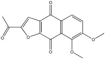 2-Acetyl-7,8-dimethoxynaphtho[2,3-b]furan-4,9-dione 구조식 이미지