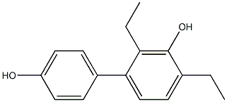 2,4-Diethyl-1,1'-biphenyl-3,4'-diol Structure