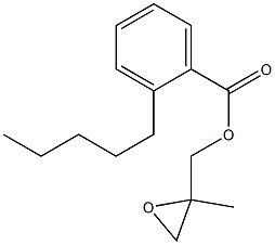 2-Pentylbenzoic acid 2-methylglycidyl ester Structure