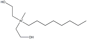 N,N-Bis(2-hydroxyethyl)-N-methyl-1-octanaminium Structure