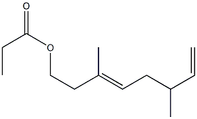 Propionic acid 3,6-dimethyl-3,7-octadienyl ester 구조식 이미지