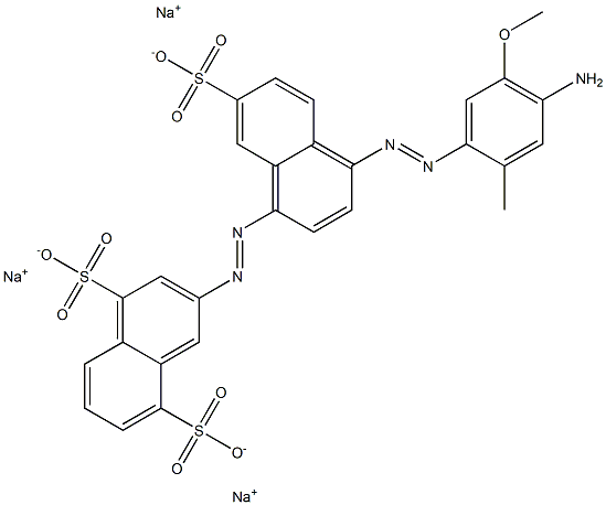 4-(4-Amino-5-methoxy-2-methylphenylazo)-(1,2'-azobisnaphthalene)-4',7,8'-trisulfonic acid trisodium salt Structure