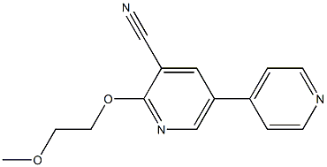 2-(2-Methoxyethoxy)-5-(4-pyridinyl)pyridine-3-carbonitrile Structure