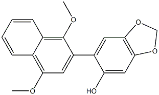 2-(1,4-Dimethoxy-2-naphtyl)-4,5-methylenedioxyphenol Structure